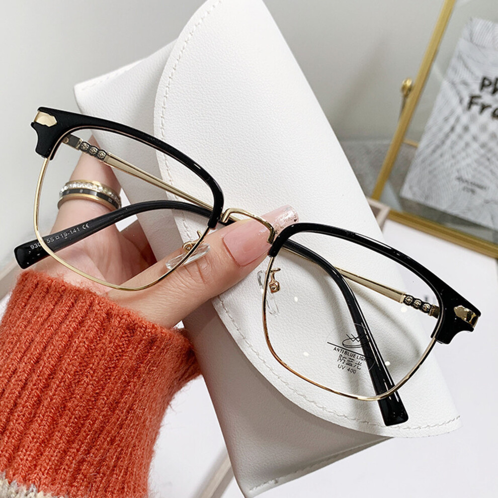 Roc-Electron (Black Gold Frame, Anti Blue Light) Blue Light Blocking Glasses For Work & Dating