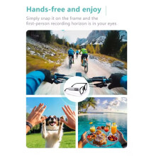 1080P HD Glasses Camera WiFi Digital Camera 0.96in Wearable Eyeglasses Camera for Hiking Bike White