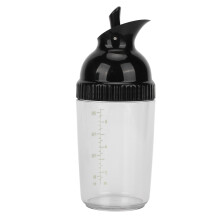 Salad Dressing Shaker 200ml BPA Free Leak-Proof Jar with Lid Kitchen Black