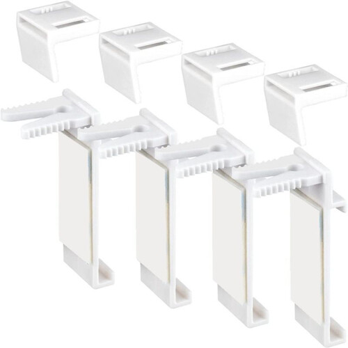 8PCS Clamp Support Bracket PVC Clamp Holder for Klemmfix Roller Blind, Double Roller Blind Replacement Part Accessories 1
