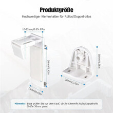 8 Soportes de Abrazadera de PVC para Persianas Enrollables Klemmfix, Accesorios de Repuesto para Persianas Enrollables Dobles.