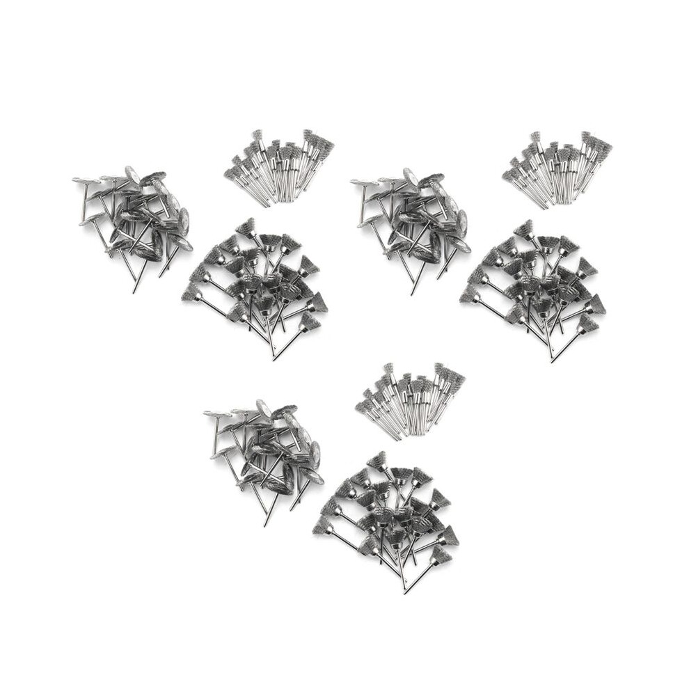 Steel Rotary Brush For 180Pcs 3Mm Shank Wire Wheel Brush Drill Rotary Tool For Metal Rust Polishing 6032765405527