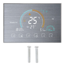 Programmeerbare wifi-thermostaat met lcd-display, geborsteld