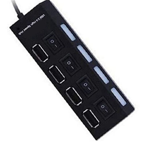 2X 4  USB Hub Splitter USB 2.0 Hub LED with 4 /OFF Switches for Tablet Laptop Computer Notebook 2