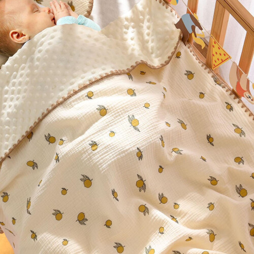 Babydecke Krepp-Baumwolle gepunktet Sommer 2