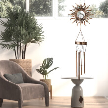 Metal Windbell Solar Wind Chime LED Outdoor Garden Light Waterproof Patio Decor