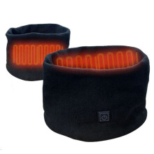 2X Winter Electric Heated Scarf Neck Wrap USB Rechargeable Neck Warmer 3 Speed Adjustment Fleece Scarf for Cycling