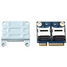 3X 2 SSD HDD for Laptop Dual Micro- SDHC SDXC TF to PCIe Memory Card Reader MPCIe to 2 -Sdcards Adapter