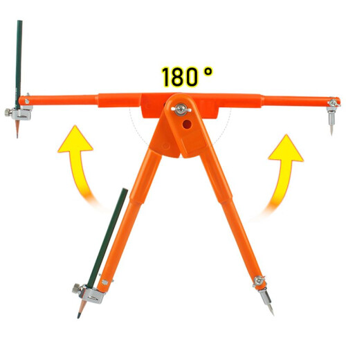 2X Large Size Carpenter Precision Pencil Compasses Large Diameter Adjustable Dividers Marking and Scribing Compass 1