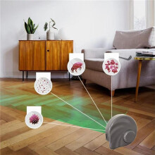 3X USB-Staubsauger-Laserlichter, Versteckte Tierhaare, Katzen, Hundefelle, Staubanzeige, LED-Lampe, Universal-Staubsaugerteile, Grau