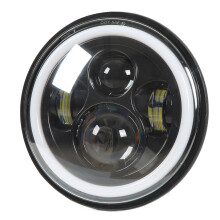 7-Zoll Motorrad-LED-Engelsauge-Scheinwerfer Weiß Gelb für Road Star & Mehr