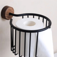 Toilet Tissue Holder Pumping Carton Walnut Toilet Paper Shelf Toilet Tissue Box Bathroom Solid Wood Roll Paper Holder