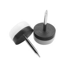 240 St FöRtjockade MöBler Glider, Spik-på Nylon Glidplatta Golvskydd för TräBensföTter på Stolen Bordssoffa (18 mm eller 0,7 Tum, Vit)