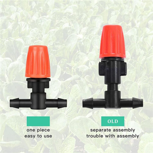 200 Pcs Three-Way Atomizing Nozzle, Adjustable Mist Nozzles, Drip Irrigation Emitters, Greenhouse Watering System 2