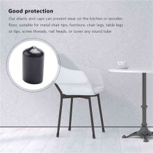 40 Stks Rubberen Eindkappen 16 mm ID PVC Ronde Buis Bolt Cap Cover Schroefdraad Protectors Zwart