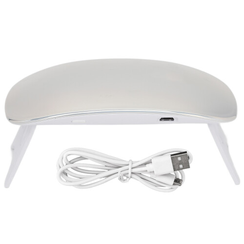 6W Portable Foldable UV LED Nail Lamp, Handheld Curing Dryer, Silver 1