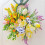 Spring Easter Bunny Wreath Artificial Flower RabbitWreath with Eggs Rattan Spring Front Door Garland Rustic Handmade 6