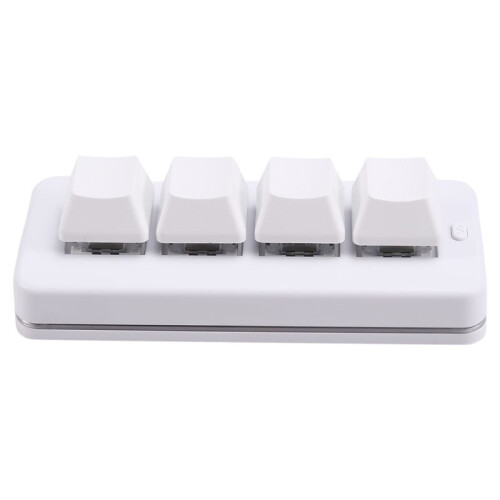 MK424G 4-Key  Customized Keyboard with Mechanical   2.4G+Usb Connection for Office Game Multimedia White 1