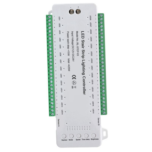 2X Stair LED Motion Sensor Controller  Stair Induction Controller LED Strip Dimmer Stairway Light Controller 1