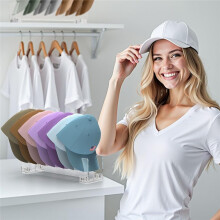 Hat Stand Organizer 2 Set to 14 Baseball Caps, Gorras Hats Display Rack Storage for Bedroom,Closet,Dresser and Office