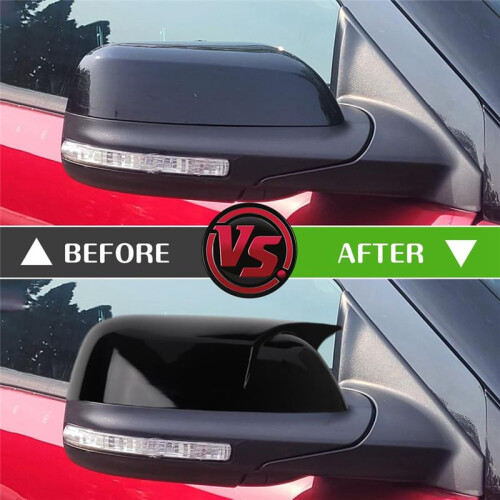 Rearview Mirror Cover Side Mirror Cap Trim Accessories for  Explorer 2011-2019 Bright Black 1