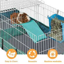 Doublures de Cage pour Cochon D'Inde, Coussinets Lavables pour Pipi pour Cochon D'Inde, ImperméAbles, RéUtilisables et AntidéRapants, Literie