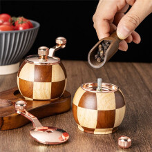 Checkerboard Hand Crank Salt and Pepper Grinder Set Fashion Manual Grinder Kitchen Gift