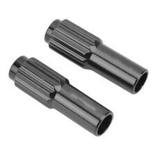 Bremse- und Mountainbike-Bedienungskabel-Justierer aus Aluminiumlegierung, Barrel, schwarz, 1 Paar