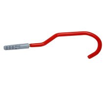 Bike Hooks,Heavy Duty Bicycle Storage Hooks Set,Utility Storage Hangers Plastic for Wall Mount/Ceiling Red Pack of 12