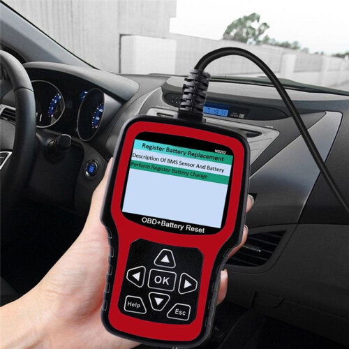 NS202 Battery Registration Tool+OBD/EOBD Diagnostic Supports 10 OBD/EOBD Test Modes for , , , , 2