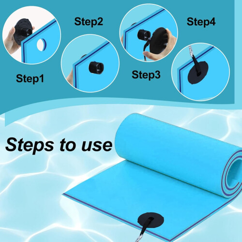 Floating Water Mat Tether Kit Lily Pad Tether Floating Mat Straps Tether and Grommet Kit Foam Water Pad Tether 1