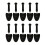 10 Pairs Practical Plastic Adjustable Length Men Shoe Tree Stretcher Boot Holder Organizers (Black) 2