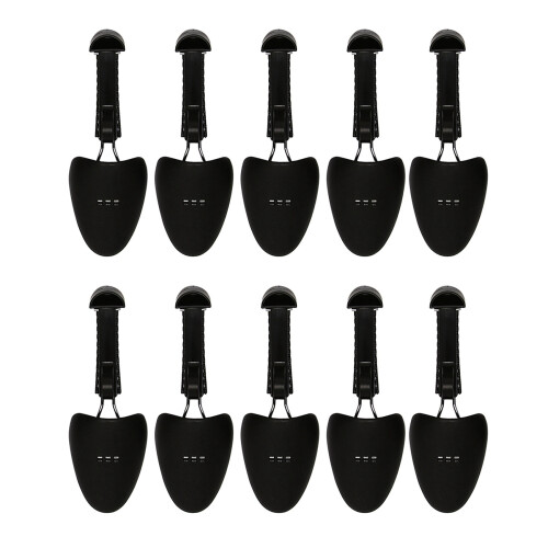 10 Pairs Practical Plastic Adjustable Length Men Shoe Tree Stretcher Boot Holder Organizers (Black) 1