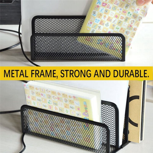 4X Desk Mail Organizer Small File Holders Letter Organizer Document/Filing/Folders/Paper Organizer for Desktop 2