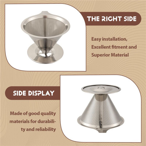 Pour over Coffee Dripper Reusable Drip Cone Coffee Filter Portable Pour over Coffee Maker Home Office Camping 2