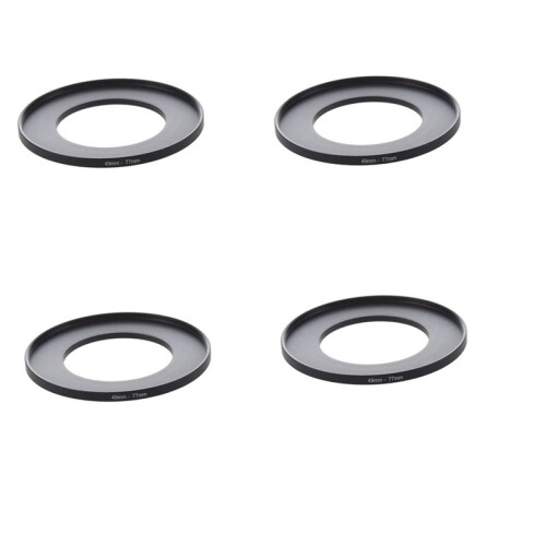 4X Camera Lens Filter Step  Ring 49mm-77mm Adapter Black