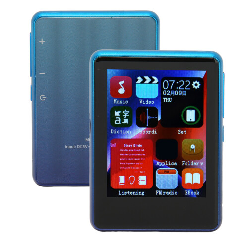 Bluetooth MP3 Player 2.4" Touch Screen 4GB HD Noise Red Blue