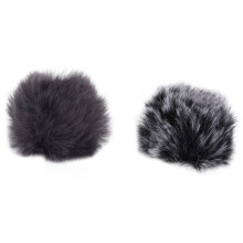 6X Universal Lavalier MicróFono Furry Parabrisas Fur Windshield Wind Muff Soft para Lapel Lavalier Mic 5Mm