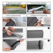 Portable Air Conditioner Window Vent Kit AC Hose Cover Wrap Duct Insulation Wrap Sleeve Fit 5inch & 5.9inch Exhaust Hose