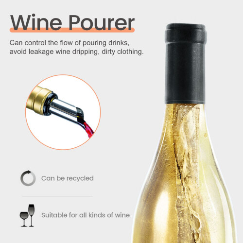 100Pcs 3Inch Silver Wine Pourer Disk Drip-Proof Drip Pouring Pour Spout Wine Pouring Disk 2