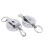 18 Pcs Stainless Silver Retractable Key Chain  Keyring Heavy Duty Steel 3