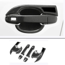 Car Front Rear Door Handle Bowl Cover Protective Trim Carbon Fiber Stickers for CHR C-HR 2016-2020 Accessories