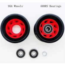8Pcs Indoor Roller Skate Wheels 95A with Bearings 58mmx39mm PU Wear-Resistant Quad Roller Skate Wheels with 2 Wrench