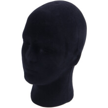 Polystyrene Black Foam Men Model Mannequin Dummy Stand Shop Display Hat, 6 x BLACK