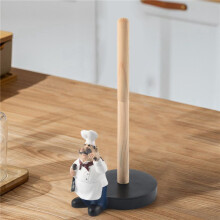 2X Résine Chef Double-Couche Porte-Serviettes en Papier Figurines Maison Pâtisserie Restaurant Artisanat Décoration Ornement A