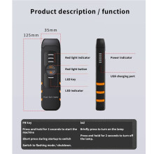 2X Misuratore di Potenza Ottica Portatile 30MW Penna Tester nel Fibra Ottica VFL Penna un Fibra Ottica un Luce Rossa Localizzatore di Guasti Visivi