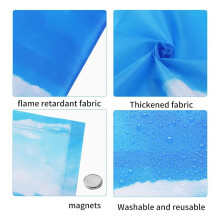 4 Coprilampade Fluorescenti, Coprilampade per Plafoniere per Aule, Filtri Luce Magnetici per Ufficio Blu