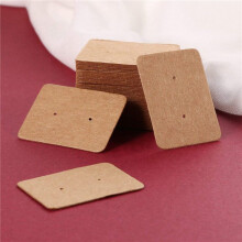 400Pcs Blank Earrings Ear Studs Tags Paper Display Card Hanging Jewelry Brown
