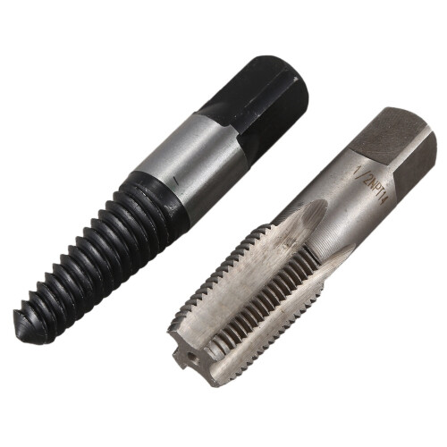 4Pcs 1/2 Inch Screw Extractor Water Pipe Broken Pipe Extractor Water Pipe Thread Repair Tap Set 1