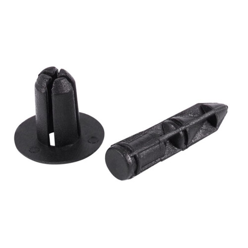 600Pcs Car Molding Door  5mm Hole Plastic Rivets Fixing Black.